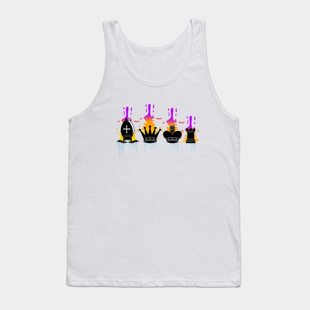 Sunset icy chess pieces Tank Top by Color by EM